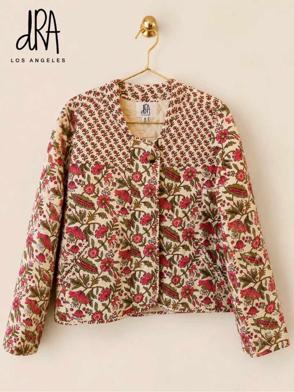 dRA Los Angeles Floral Quilted Cotton Jacket – Size M